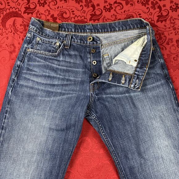 J Brand WALKER Relaxed Straight Leg Jeans 36 34x30” Button Fly Dark Made In USA - Picture 2 of 13